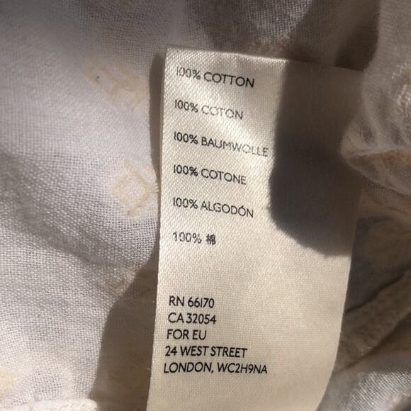 Cream Pilcro by Anthropologie Womens Button Front Sz M Long Sleeve Chenille Trim - Picture 4 of 6